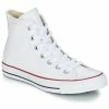 Converse - CHUCK TAYLOR ALL STAR LEATHER HI Blanc