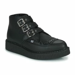 TUK - POINTED CREEPER 3 BUCKLE BOOT Noir
