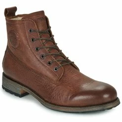 Blackstone - MID LACE UP BOOT FUR Marron