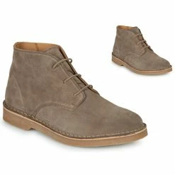 Selected - SLHRIGA NEW SUEDE DESERT BOOT Marron